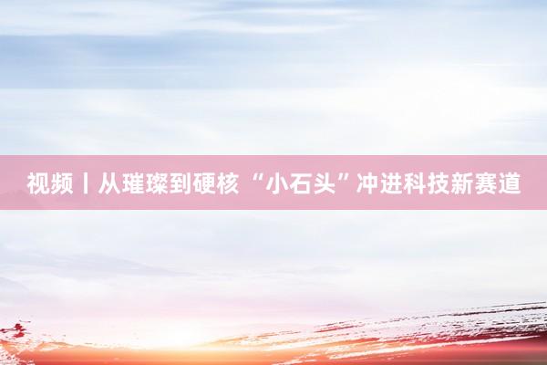 视频丨从璀璨到硬核 “小石头”冲进科技新赛道