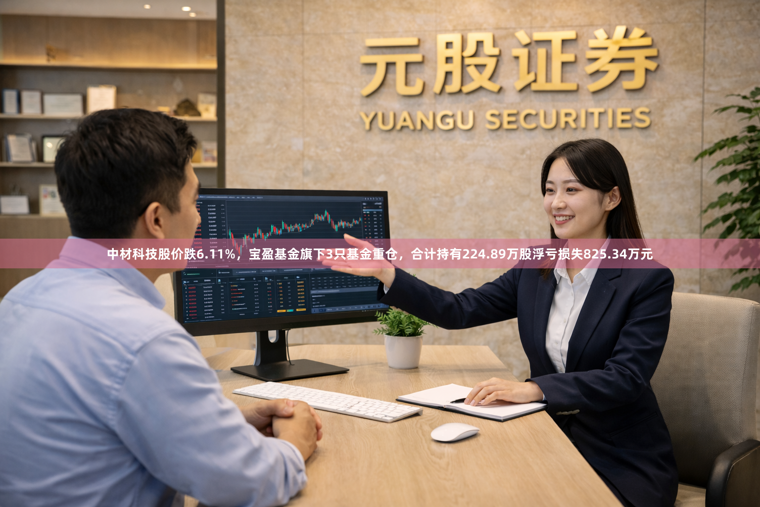 中材科技股价跌6.11%，宝盈基金旗下3只基金重仓，合计持有224.89万股浮亏损失825.34万元