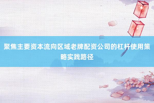 聚焦主要资本流向区域老牌配资公司的杠杆使用策略实践路径